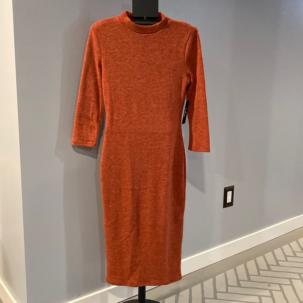 Lulus long fitted knit dress NWT